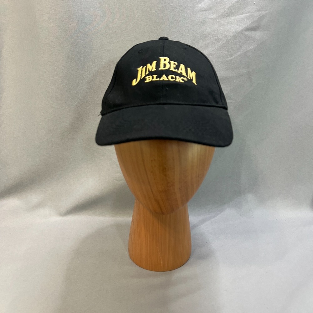 Jim Beam Black Baseball Cap Mens One Size Logo Embroidered Adjustable Strapback